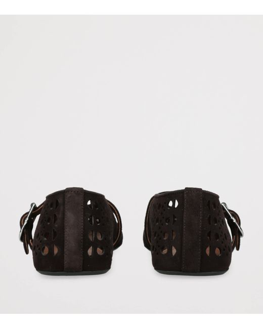 Alaïa Brown Suede Ballerinas