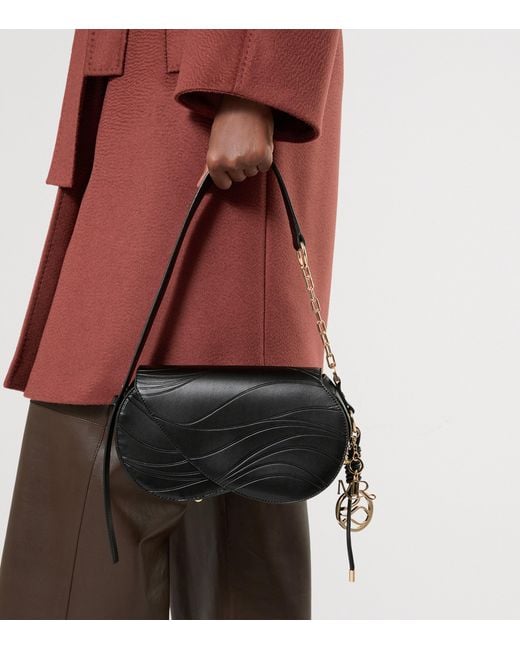 Marina Rinaldi Black Faux Leather Shoulder Bag