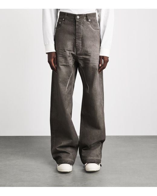 Rick Owens Gray Geth Wide-Leg Jeans for men