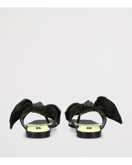 Givenchy Black Leather Boudoir Bow Sandals