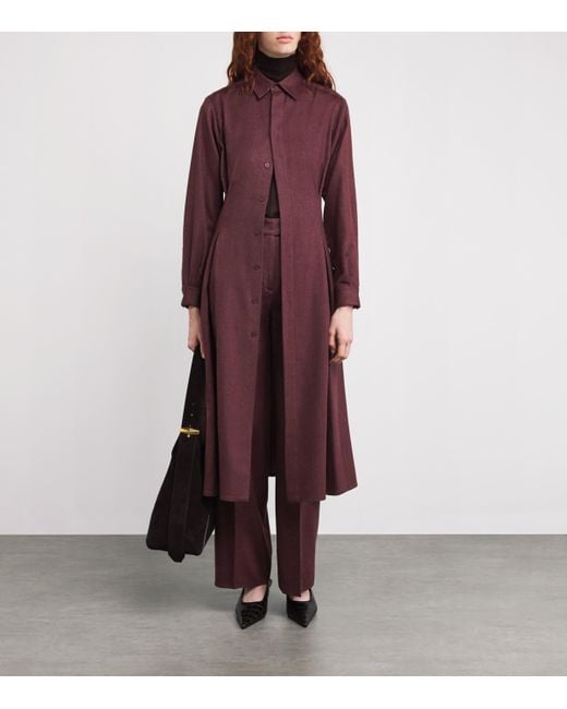 Colombo Purple Cashmere Straight Tailored Trousers