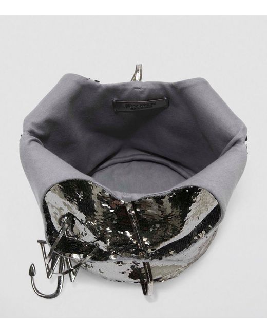 J.W. Anderson Black Sequin-embellished Twister Top-handle Bag