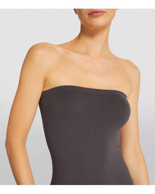 Wolford Gray Strapless Fatal Dress