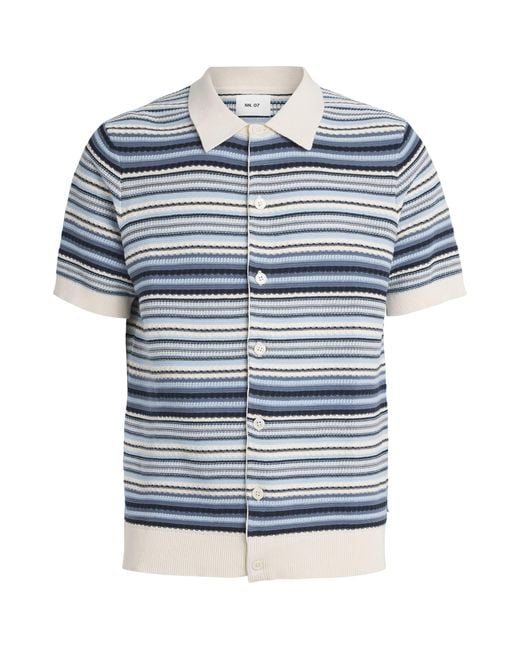 NN07 Blue Organic Cotton Nolan Cardigan for men