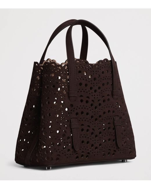 Alaïa Black Suede Le Mina Tote Bag