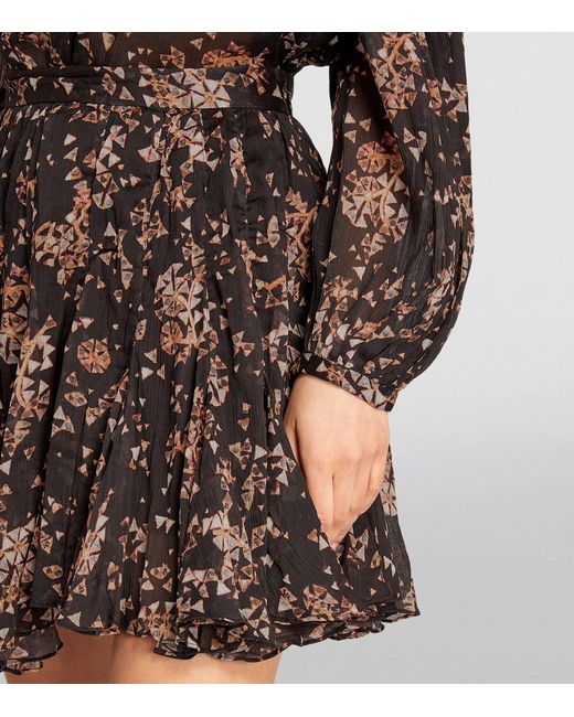 Isabel Marant Brown Cotton-silk Anael Mini Skirt
