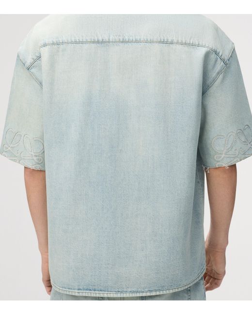 Loewe Blue Denim Anagram Shirt for men