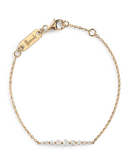Harrods Metallic And Diamond Graduating Pendant Bracelet