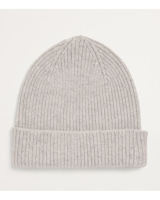 Le Bonnet Gray Ribbed Classic Beanie for men