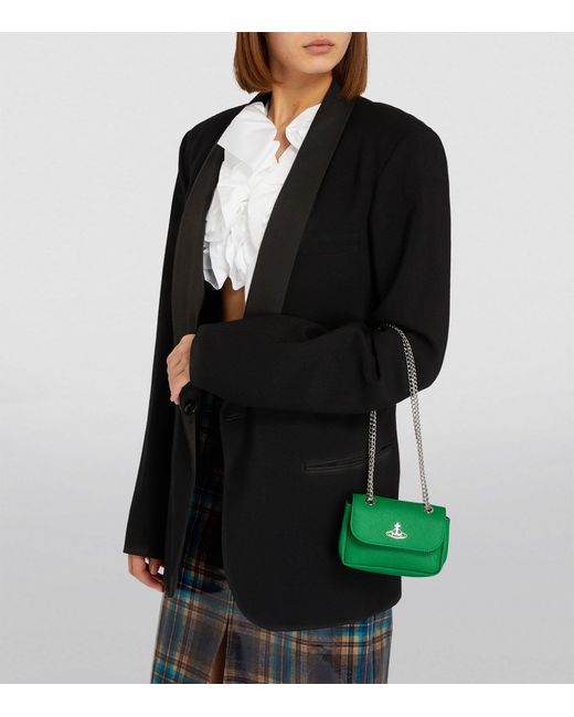 Vivienne Westwood Green Mini Vegan Leather Cross-body Bag