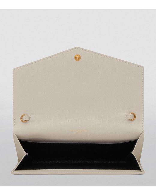 Saint Laurent Natural Uptown Chain Wallet