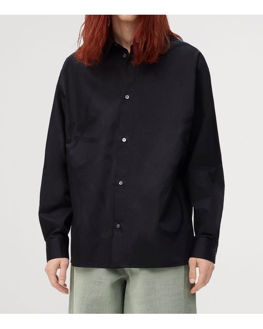 Loewe Black Cotton Anagram Shirt for men
