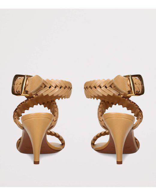 Zimmermann Metallic Calf Leather Helix Sandals 75