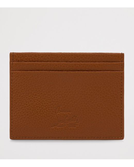 Christian Louboutin Brown Mooncrest Leather Card Holder for men