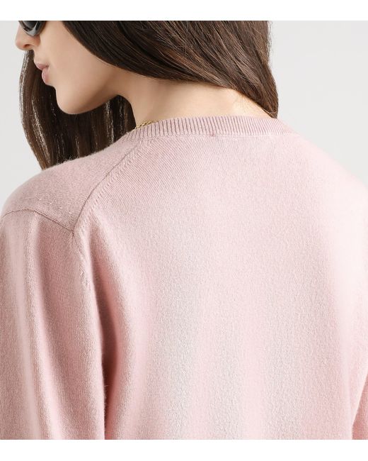 Dolce & Gabbana Pink Cashmere Jewel-Buttoned Cardigan