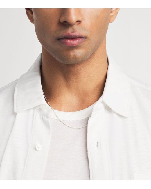 PAIGE White Cotton Carillo Polo Shirt for men