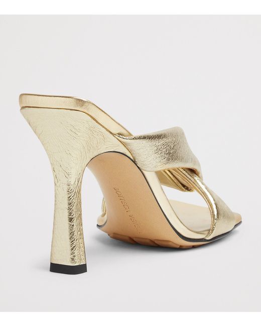 Bottega Veneta Natural Lambskin Riva Heeled Mules 90