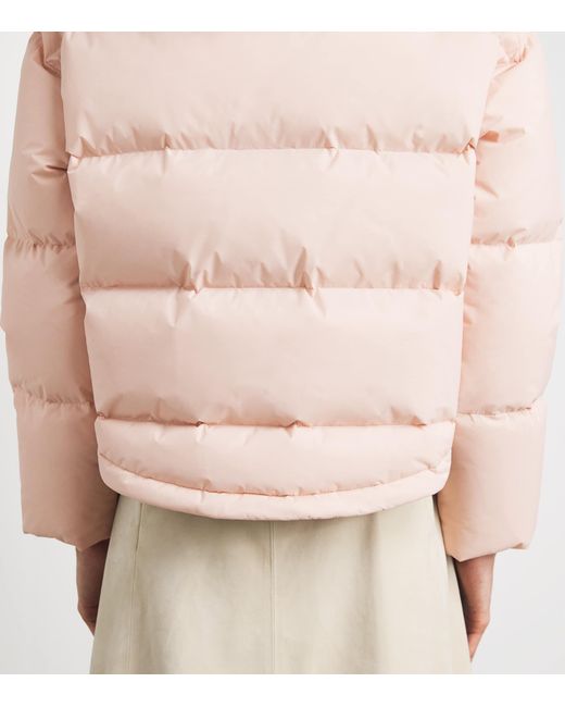 Yves Salomon Pink Down Technical Puffer Jacket