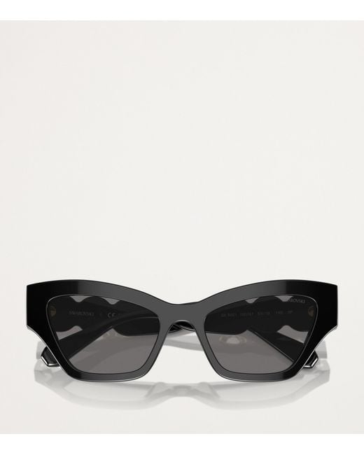 Swarovski Black Acetate Sk6021 Sunglasses