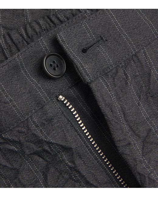 Jonathan Simkhai Gray Crinkle-Effect Franco Trousers for men