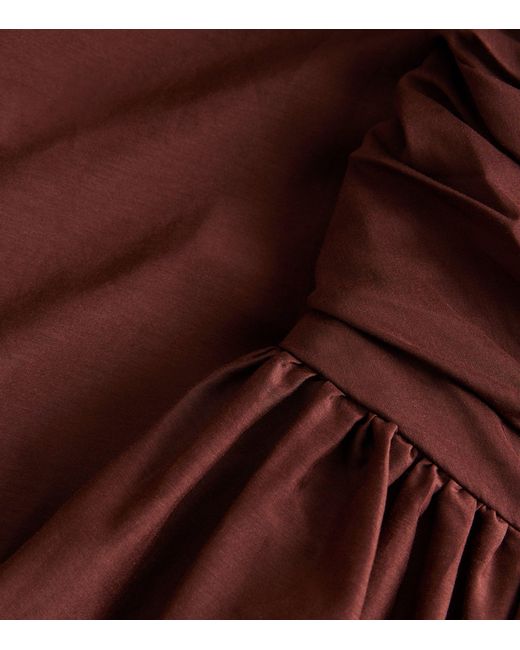 Matteau Purple Cotton-silk Laced Maxi Dress