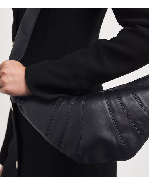Lemaire Black Small Nappa Leather Croissant Cross-Body Bag