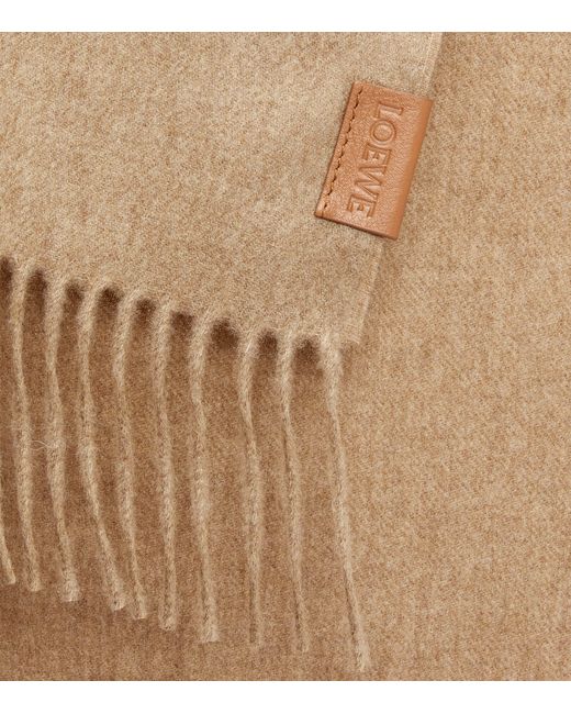 Loewe White Cashmere Scarf