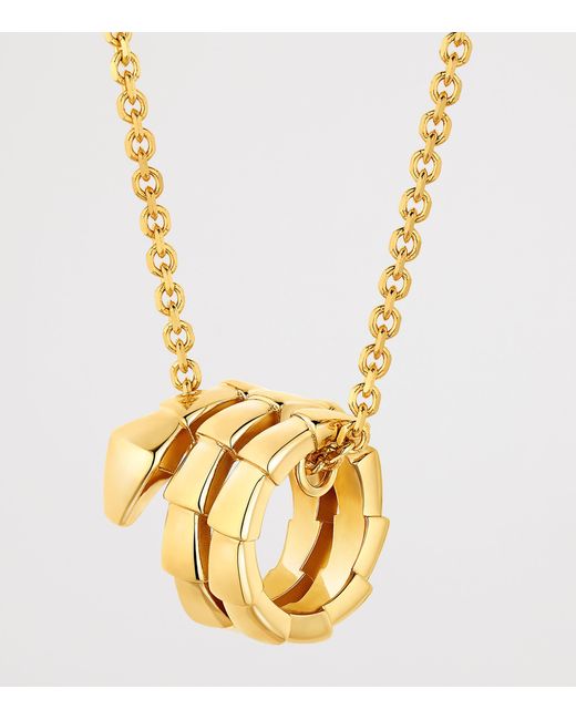 BVLGARI Metallic Serpenti Viper Pendant Necklace