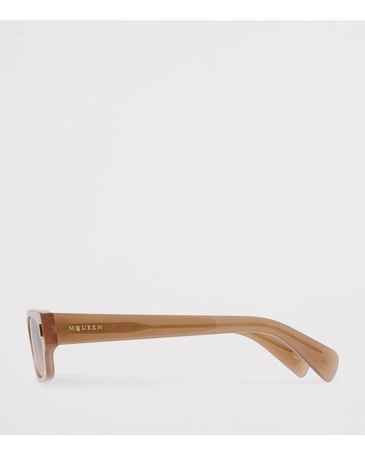 McQueen Natural T-Bar Rivet Panthos Sunglasses