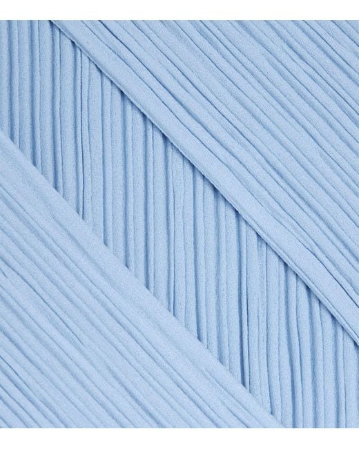 Issey Miyake Blue Hatching Tank Top