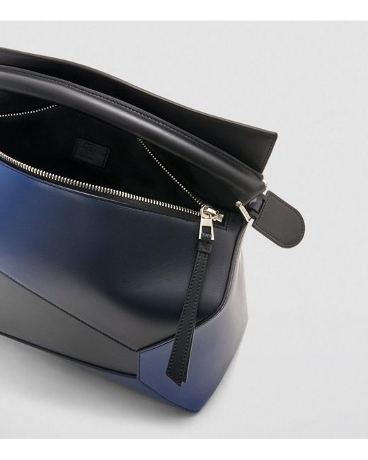 Loewe Blue Large Puzzle Edge Top-handle Bag