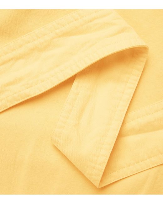 Polo Ralph Lauren Yellow Cotton Belted Shirt Dress