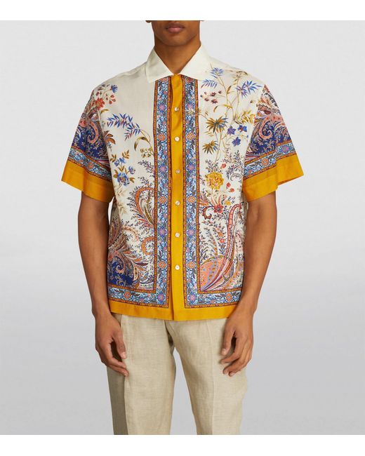 Etro Multicolor Cotton-silk Floral Shirt for men