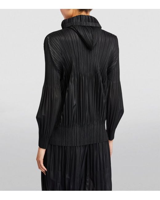 Pleats Please Issey Miyake Black Fluffy Basics Jacket