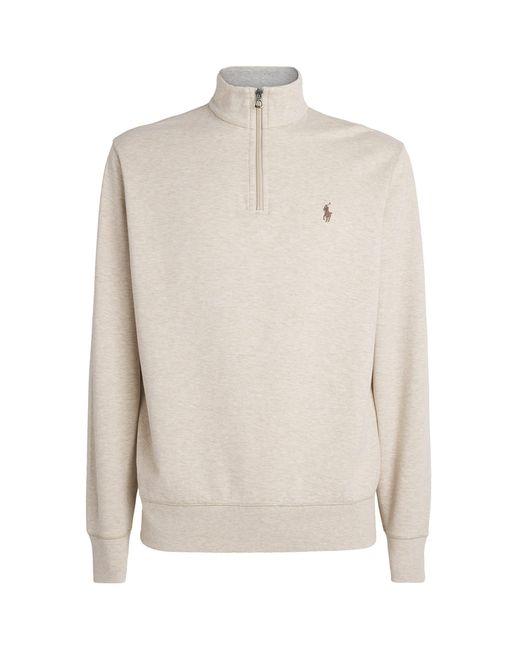 Polo Ralph Lauren White Quarter-Zip Sweatshirt for men