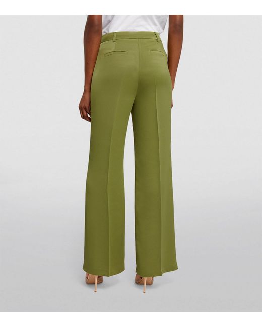 MAX&Co. Green Satin Wide-leg Trousers