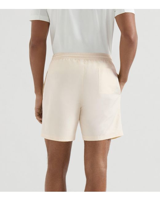 Brunello Cucinelli Natural Logo Swim Shorts for men