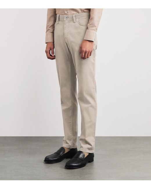 Brioni Natural Stretch-Cotton Chinos for men