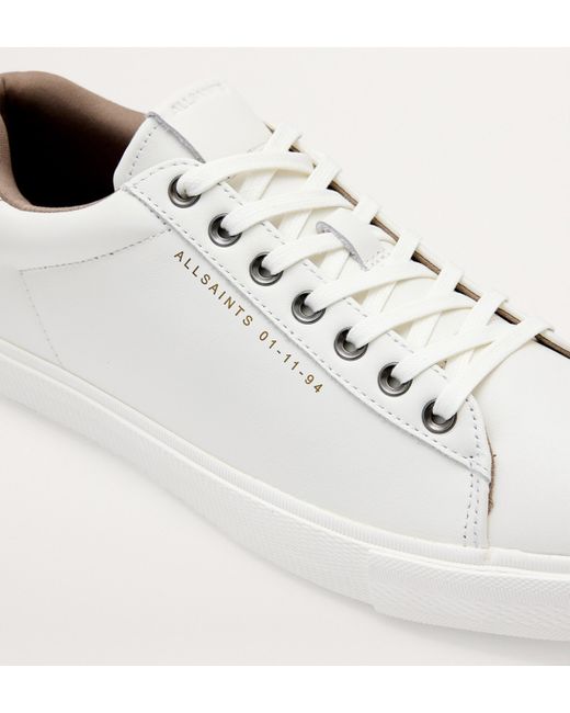 AllSaints White Leather Brody Sneakers for men
