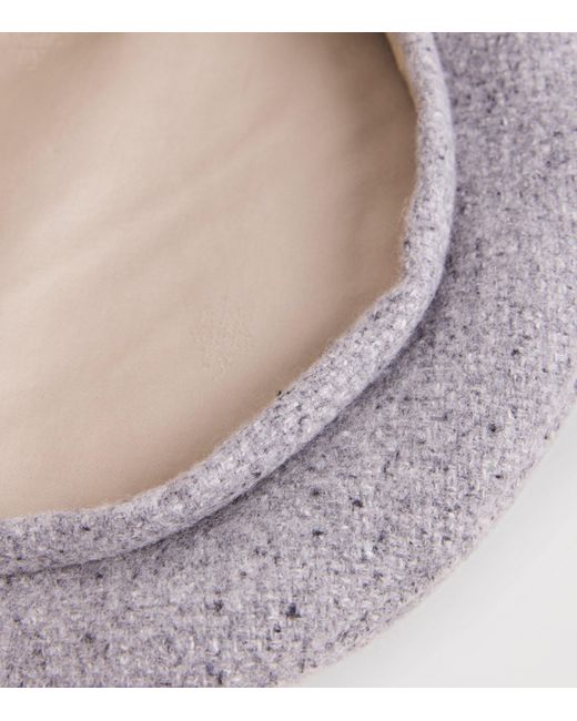 Eleventy Gray Silk-Cashmere Beret for men