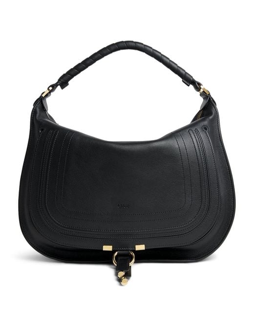 Chloé Black Calfskin Marcie Shoulder Bag