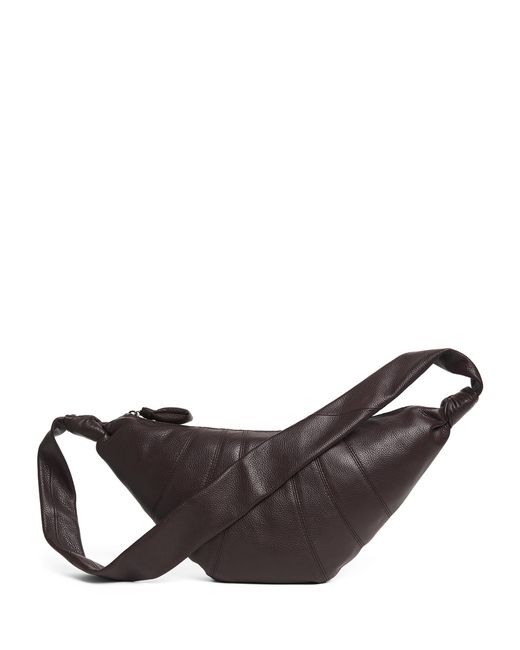 Lemaire Brown Medium Leather Croissant Shoulder Bag