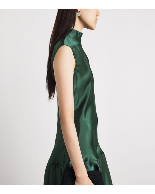 FFORME Green Satin Nyx Maxi Dress