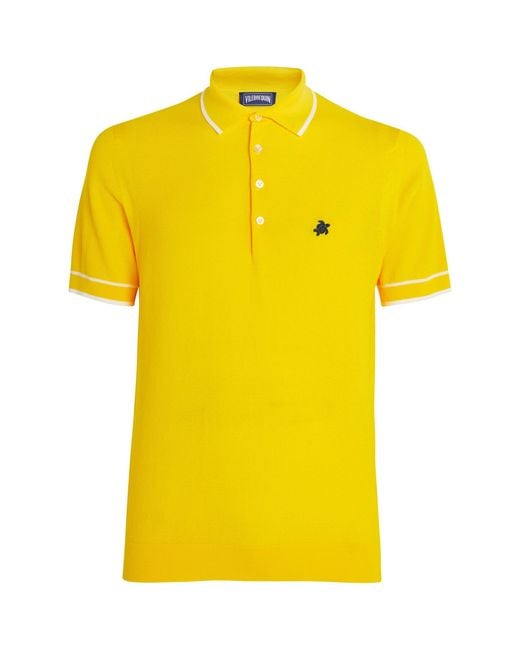 Vilebrequin Yellow Cotton Pezou Polo Shirt for men