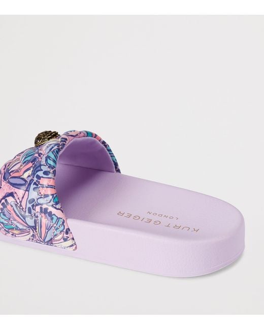Kurt Geiger Purple Meena Eagle Slides