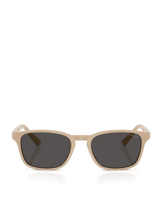 Prada Gray Acetate Pillow Sunglasses for men