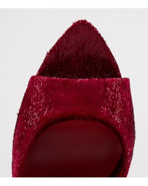 Christian Louboutin Red Miss Z Heeled Mules 100
