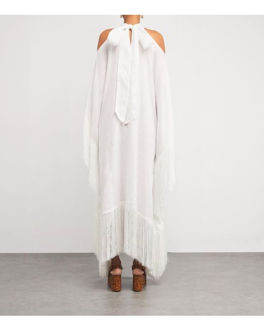 ‎Taller Marmo White Linen Bambolino Kaftan