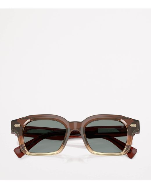 Brunello Cucinelli Gray Acetate Square Jared Sunglasses for men