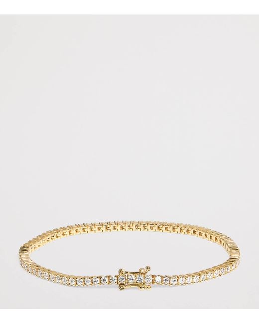 Harrods Natural And Diamond Tennis Bracelet